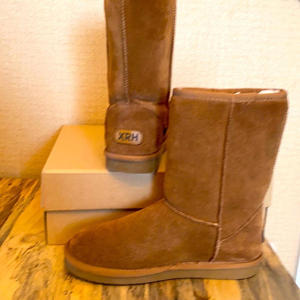 XRH warm fleece filled suede boots